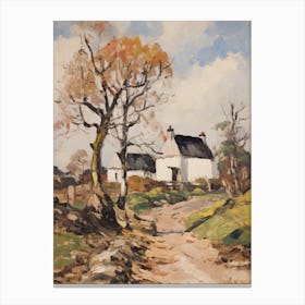 Cottage In The Countryside Painting 3 Canvas Print