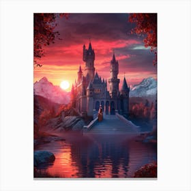 Castle At Sunset Canvas Print