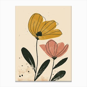 Venice Flower Market Boho Minimalist Style Canvas Print