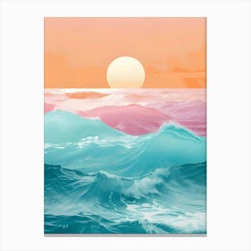 Sunset Over The Ocean 3 Canvas Print