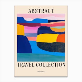 Abstract Travel Collection Poster Lithuania 1 Canvas Print
