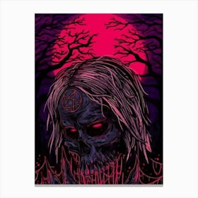 Satanic Skull Canvas Print