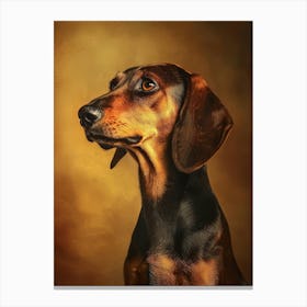 Dachshund Portrait. Generated AI. Art Print 1 Lienzo