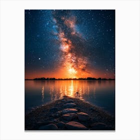 Milky Over The Water Canvas Print