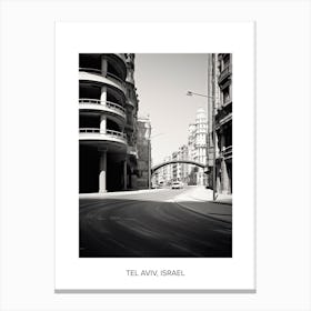 Poster Of Valencia, Spain, Photography In Black And White 6 Canvas Print
