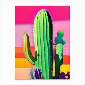 Rat Tail Cactus Modern Abstract Pop 2 Canvas Print