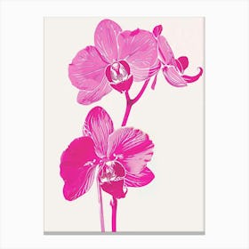 Hot Pink Orchid 2 Canvas Print
