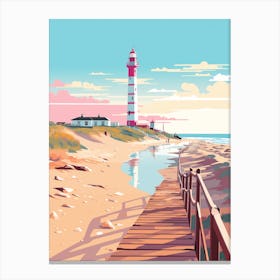 Lighthouse On The Beach 1 Canvas Print