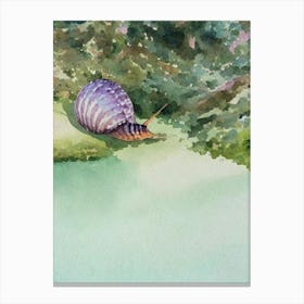 Sea Snail Storybook Watercolour Canvas Print