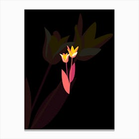 Tulips black background #wallart #printable Canvas Print