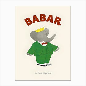 Babar Le Petit Elephant Canvas Print