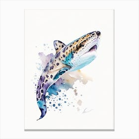 Angel Shark Watercolour Canvas Print