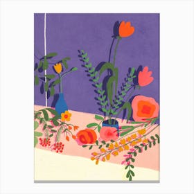 Purple Floral Canvas Print
