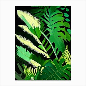 Hare S Foot Fern Vibrant Canvas Print