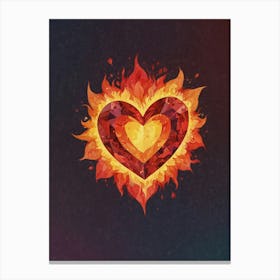 Heart Of Fire 31 Canvas Print