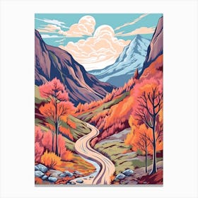 Ben Nevis Scotland 5 Hike Illustration Canvas Print