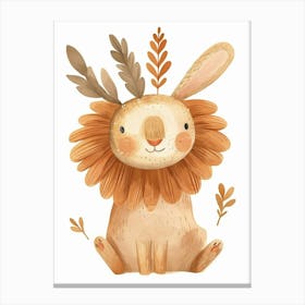 Lionhead Rabbit Kids Illustration 2 Canvas Print