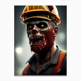 Zombie Worker Canvas Print