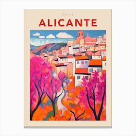 Alicante Spain 2 Fauvist Travel Poster Canvas Print