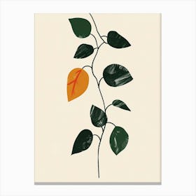 Ivy Plant Minimalist Illustration 8 Canvas Print