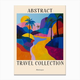 Abstract Travel Collection Poster Martinique 2 Canvas Print