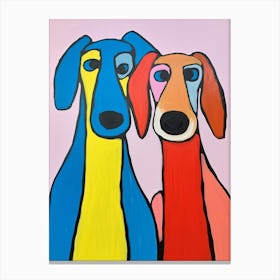 Colourful Kids Animal Art Dog 1 Canvas Print