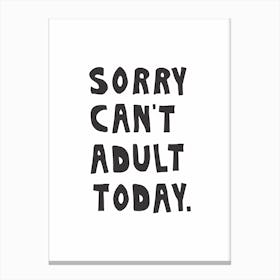 Cant Adult Canvas Print