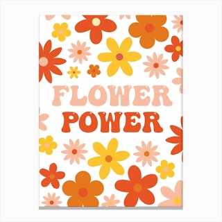 Flower Power Pink Canvas Print