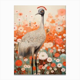 Emu 1 Detailed Bird Painting Canvas Print