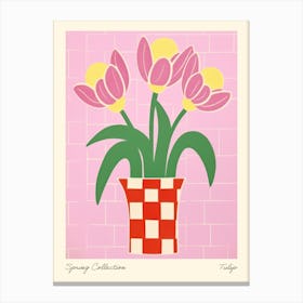 Spring Collection Tulip Flower Vase 2 Canvas Print