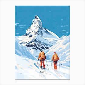 Are, Sweden, Ski Resort Poster Illustration 7 Canvas Print