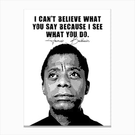 James Baldwin Quote Line Art Stampe su tela