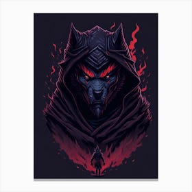 Wolf - Gaming Logo Style Canvas Print