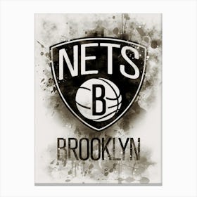 Brooklyn Nets Paint Canvas Print