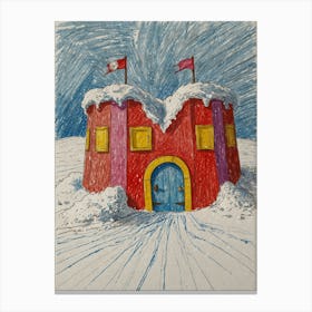 Castle In The Snow Canvas Print