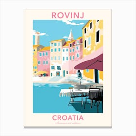 Rovinj, Croatia, Flat Pastels Tones Illustration 2 Poster Canvas Print
