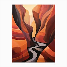 Canyon Abstract Minimalist 7 Canvas Print