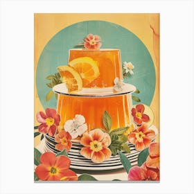 Orange Jelly Retro Collage 5 Canvas Print