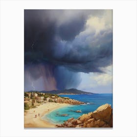 Storm Over The Beach.1 Canvas Print