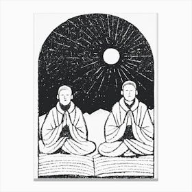 Two Buddhist Monks Canvas Print