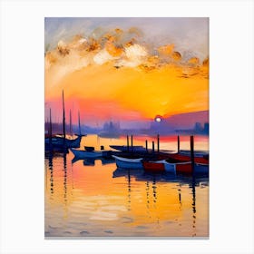 Sunset In Venice Canvas Print