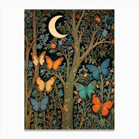 William Morris Butterflies In The Forest 1 Canvas Print