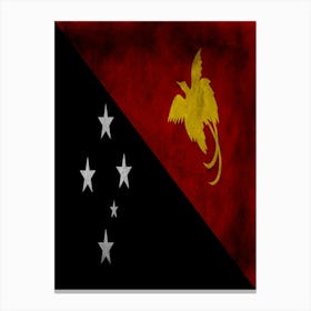 Papua New Guinea Flag Texture Canvas Print