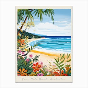 Poster Of Four Mile Beach, Australia, Matisse And Rousseau Style 4 Canvas Print