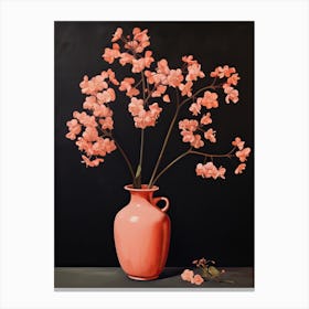 Bouquet Of Coral Bells Flowers, Autumn Fall Florals Painting 1 Canvas Print