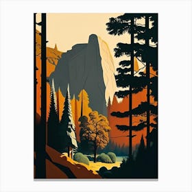 Yosemite National Park United States Of America Retro Canvas Print