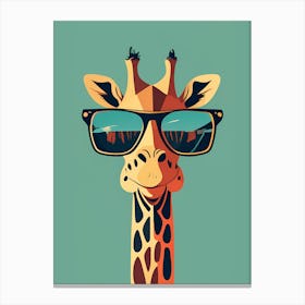 Giraffe With Sunglasses 3 Canvas Print