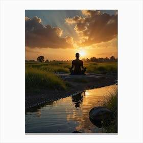 Meditation At Sunrise Canvas Print