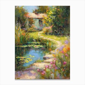  Floral Garden Fairy Pond 6 Canvas Print