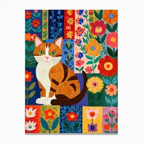 Cat In The Garden Canvas Print